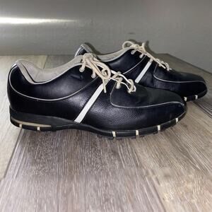 Nike AIR SP 55 TAC 314906-011 Black Leather Spikeless Golf Shoes Womens Size 7